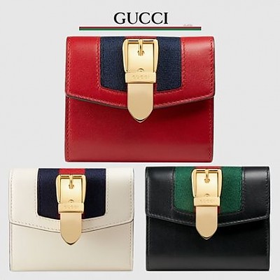 [스페셜오더]GUCCI-476081 1060 구찌 실비 Web 블랙 반지갑