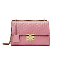 [스페셜오더]GUCCI-409486 9784 구찌 페드락 미디엄 GG 수프림 캔버스 레드/핑크가죽 숄더백