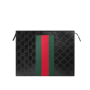 [스페셜오더]GUCCI-475316 7572 구찌 오렌지가죽 스트라이프 파우치