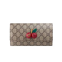 [스페셜오더]GUCCI-476051 8694 구찌 체리장식 GG 수프림 프렌치 플랩 반지갑