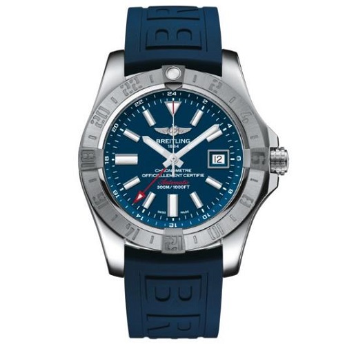 [스페셜오더]BREITLING-브라이틀링 어밴져 II GMT 마리나 블루 스틸 워치43mm