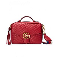 [스페셜오더]GUCCI-498100 8975 구찌 블랙 GG 마몽 스몰 마틀라세 숄더백