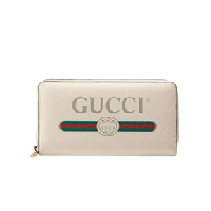 [스페셜오더]GUCCI-496317 8163 구찌 프린트 로고 블랙 지퍼 어라운드 장지갑