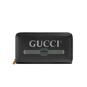 [스페셜오더]GUCCI-496317 8820 구찌 프린트 로고 화이트 지퍼 어라운드 장지갑