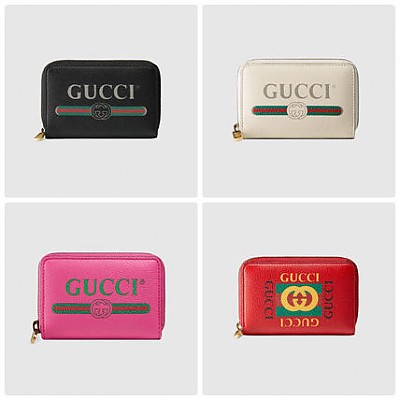 [스페셜오더]GUCCI-496319 8820 구찌 프린트 로고 화이트 카드 케이스