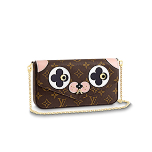 [스페셜오더]LOUIS VUITTON-M64579 루이비통 블랙/핫핑크 모서리 에삐 포쉐트 펠리시