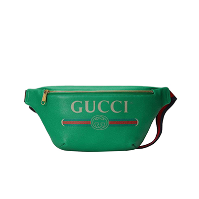 [스페셜오더]GUCCI 493869-8832 구찌 그린가죽 프린트 로고 레플리카벨트백