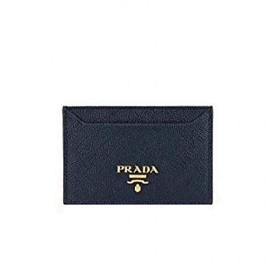 PRADA-1MC208 프라다 카프스킨 블루 카드 지갑