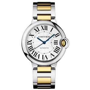 [스페셜오더]Cartier-까르띠에 발롱 블루 드 스틸 실버다이얼 가죽스트랩 워치42mm