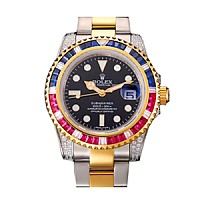 [스페셜오더]ROLEX-롤렉스 서브마리너 데이트 그린 다이아 베젤 904L 스틸 남성시계 40mm