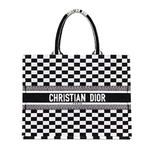 DIOR-디올 에크루/블루 Oblique 자수 Dior Book Tote 라지 토트백 42cm - M1286ZRIW_M828