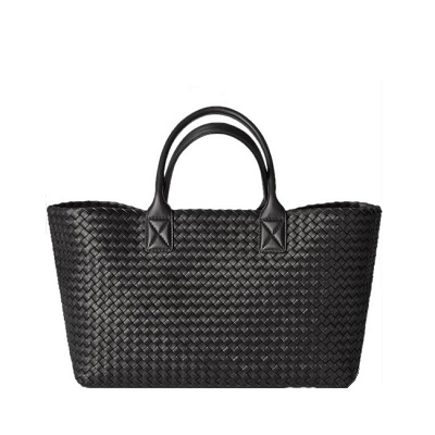 [스페셜오더]BOTTEGA VENETA-115664 보테가 베네타 네로 인트레치아토 나파 레진 스피어 장식 까바 숄더백