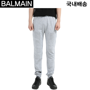 [자체제작] PIERRE BALMAIN-피에르발망 16SS 절개라인 바이커 백포켓 조거 트레이닝 팬츠 그레이