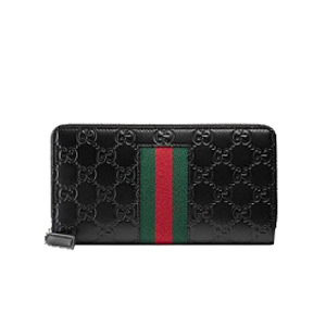 GUCCI-408831 1095 구찌 GG 수프림 Web 지퍼 어라운드 장지갑