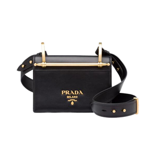 [스페셜오더]PRADA-1BD075 프라다 자수 디테일 벨벳 숄더백 블루