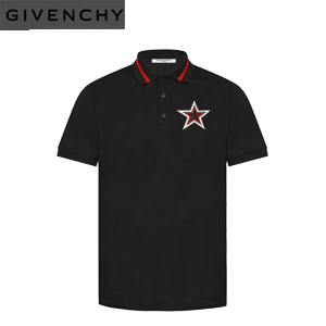 GIVENCHY-BM700Z3 지방시 스타 패치 코튼 폴로 티셔츠(2컬러)