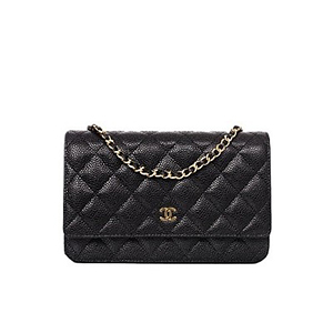 CHANEL-AP1450 샤넬 블랙 램스킨 골드볼 WOC 월릿 온 체인 19cm