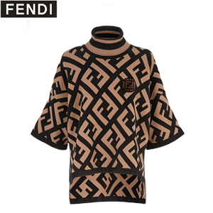 [스페셜오더]FENDI-FZY639 펜디 FF 모티프 울 판초 스웨터