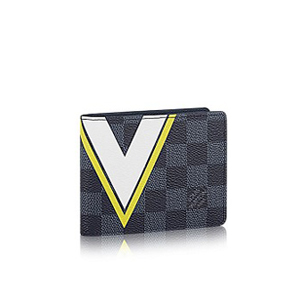 LOUIS VUITTON-N64008 루이비통 다미에 코발트 레드 라티튜드 패턴 슬렌더 월릿