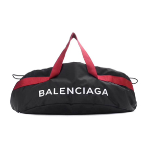 BALENCIAGA-4899419 발렌시아가 나일론 페브릭 네이비 드로우스트링 휠 백 M