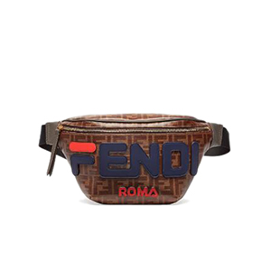 [스페셜오더]FENDI-8BM006 펜디 멀티컬러 페브릭 네이비 Fendi Mania 아플리케 벨트백