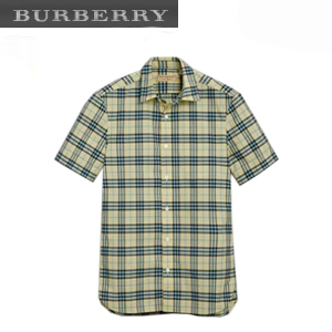 [스페셜오더]BURBERRY-80029271 버버리 쇼트 슬리브 네이비 체크 셔츠