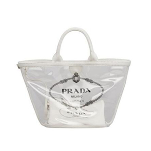 [스페셜오더]PRADA-1BG166 프라다 플렉시글라스 실크스크린 로고 블루 핸드백