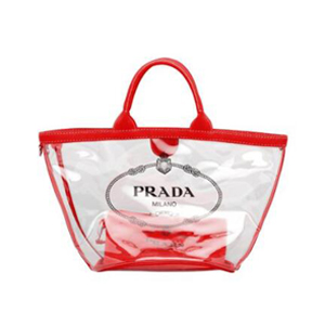 [스페셜오더]PRADA-1BG166 프라다 플렉시글라스 실크스크린 로고 블루 핸드백