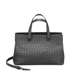 BOTTEGA VENETA-2108656 보테가베네타 네로 인트레치아토 나파 미디엄 탑 핸들 백 