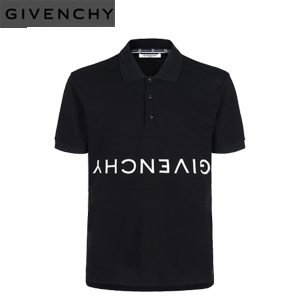 GIVENCHY-BM70J73 지방시 화이트 코튼 GIVENCHY 리버스 폴로 티셔츠