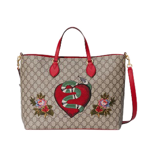 GUCCI-453705 9789 구찌 소프트 GG 수프림 플라워 자수 아플리케 토트백