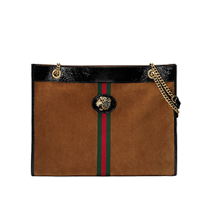 [스페셜오더]GUCCI-537219 2876 구찌 브라운 스웨이드 가죽 타이거 헤드 라지 토트백