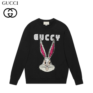 [스페셜오더]GUCCI-469250 1082 구찌 블랙 코튼 벅스 버니 스웨트셔츠