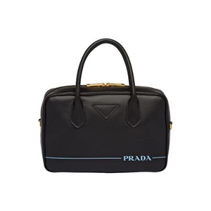 [스페셜오더]PRADA-1BB049 프라다 화이트 송아지 가죽 실크스크린 로고 미라지 스몰 탑 핸들백