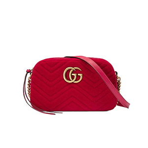 [스페셜오더]GUCCI-447632 6476 구찌 다크 레드 GG 마몽 스몰 숄더백