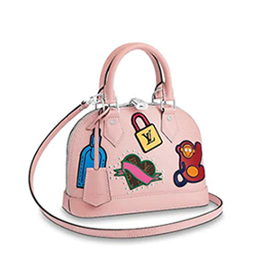 [스페셜오더]LOUIS VUITTON-M52481 루이비통 핑크 에삐 레더  스티커 장식 알마 BB