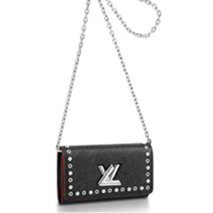 [스페셜오더]LOUIS VUITTON-M62306 루이비통 느와르 에삐 레더 스터드 장식 트위스트 체인 월릿