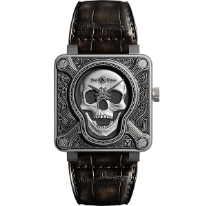 [스페셜오더]Bell&Ross-벨&로스 BR 01 Burning Skull 버닝 스컬 브론즈 리미티드 에디션 워치 46mm 