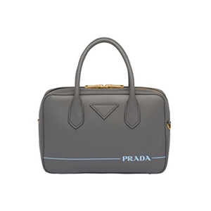 [스페셜오더]PRADA-1BB049 프라다 화이트 송아지 가죽 실크스크린 OMA 프라다 로고 미라지 스몰 탑 핸들백