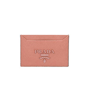 [스페셜오더]PRADA-1MC208 프라다 블랙 사피아노 가죽 톤 온 톤 메탈 레터링 로고 신용카드 지갑