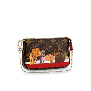 LOUIS VUITTON-M63830 루이비통 모노그램 트렁크 프린트 장식 미니 포쉐트 악세수아