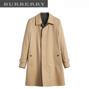 [스페셜오더]BURBERRY-40560091 버버리 리버시블 개버딘 도니골 트위드 카 코트 남성용