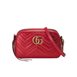 [스페셜오더]GUCCI-447632 6476 구찌 다크 레드 GG 마몽 스몰 숄더백