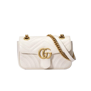 [스페셜오더]GUCCI-446744 5561 구찌 GG 마몽 레드 핑크 메탈릭 마틀라세 쉐브론 가죽 미니 숄더백