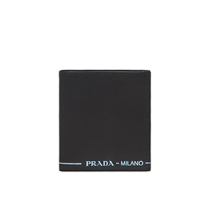 PRADA-2MO004 프라다 블랙 사피아노 가죽 반지갑