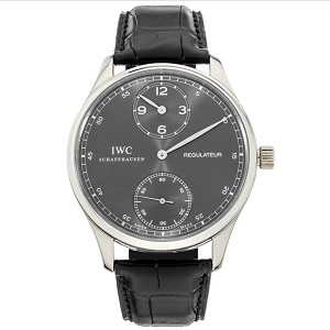 [스페셜오더]IWC-아이더블유씨 포르투기저 레귤레이터 크로노그래프 스틸 실버다이얼 워치 43mm