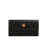 [스페셜오더]GUCCI-548055 5877 구찌 핑크 시그니처 가죽 캣 장식 장지갑