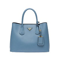 [스페셜오더]PRADA-1BG775 프라다 블랙 사피아노 가죽 두블레 핸들 백