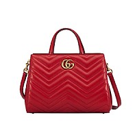 [스페셜오더]GUCCI-448054 1089 구찌 GG 마몽 스몰 블랙 마틀라세 탑 핸들백