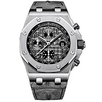 [스페셜오더]Audemars Piguet-오데마피게 로얄 오크 듀얼타임 파워리저브 스틸 블랙 41mm